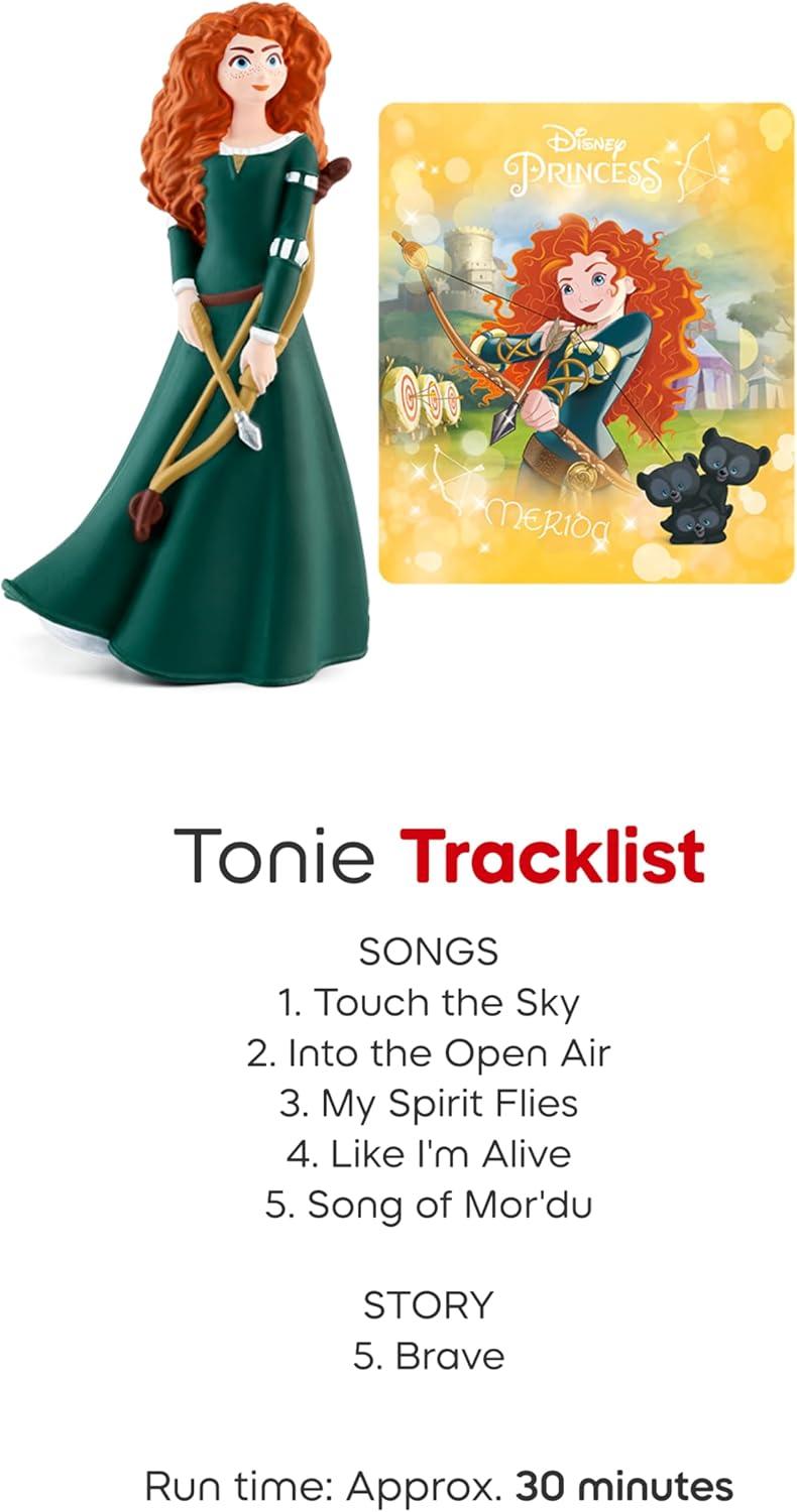 image:imageToniebox 2 Audio Player Disney Princess Bundle for Kids 3 with Ariel Moana Merida and Belle Cloud Pink