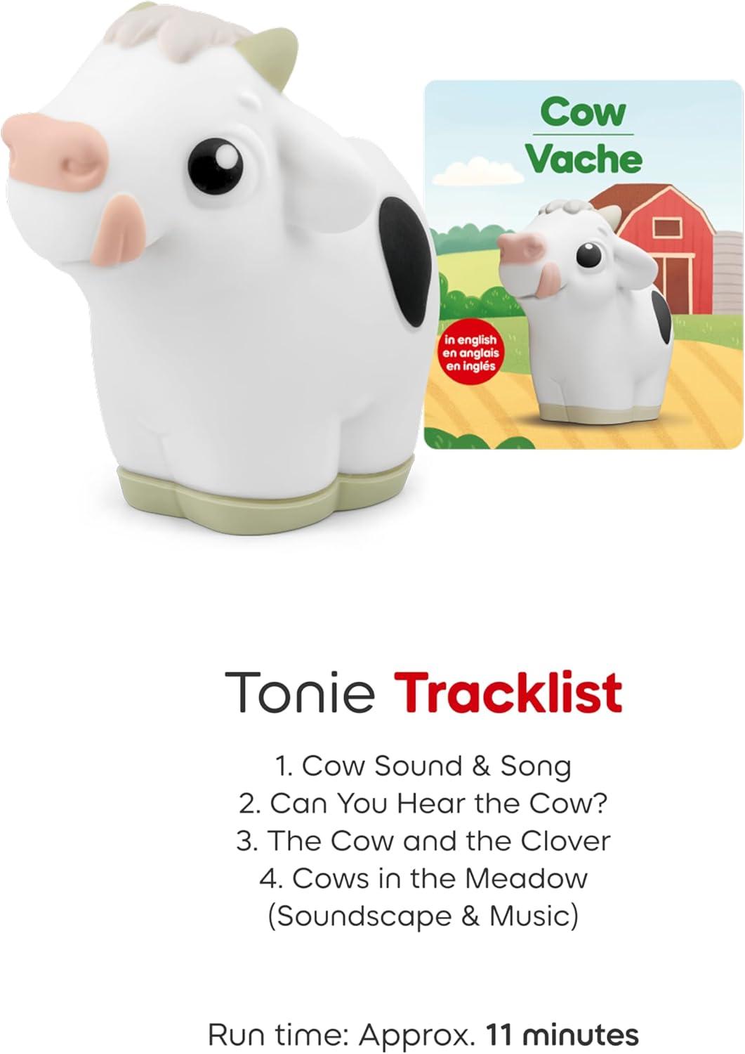 image:imageToniebox 2 My First Farm Bundle for Kids 1 with Soft and Squeezable Cow Horse and Pig Sunset RedCloud Pink