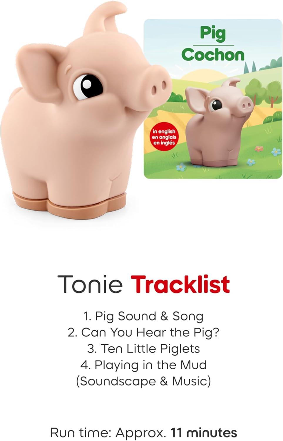 image:imageToniebox 2 My First Farm Bundle for Kids 1 with Soft and Squeezable Cow Horse and Pig Sunset RedCloud Pink