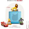 Toniebox 2 Audio Player Disney Bundle for Kids 3+ with Lightning McQueen, Simba, Winnie The Pooh, and Baloo – Sunset Red(Sky Blue)