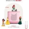 Toniebox 2 Audio Player Disney Princess Bundle for Kids 3+ with Ariel, Moana, Merida, and Belle – Cloud Pink