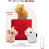Toniebox 2 My First Farm Bundle for Kids 1+ with Soft and Squeezable Cow, Horse, and Pig – Sunset Red(Sunset Red)