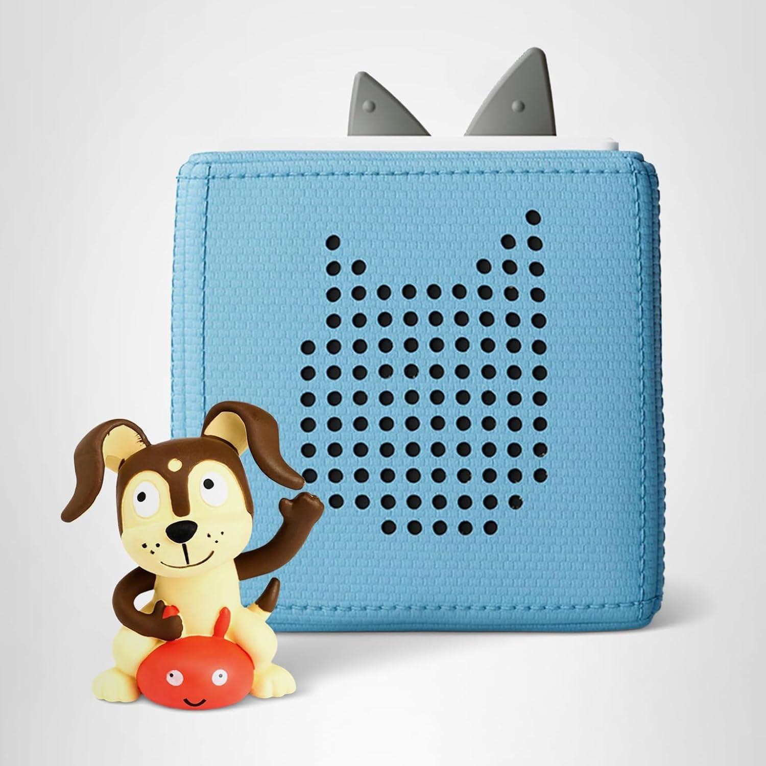 image:imageToniebox 1 Audio Player Starter Set with Playtime Puppy Listen Learn and Play with One Huggable Little Box RedLight Blue