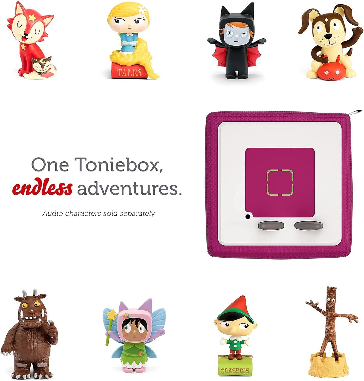 image:imageToniebox 1 Audio Player Starter Set with Playtime Puppy Listen Learn and Play with One Huggable Little Box RedPurple