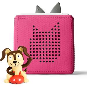 Toniebox 1 Audio Player Starter Set with Playtime Puppy – Listen, Learn, and Play with One Huggable Little Box – Red(Pink)