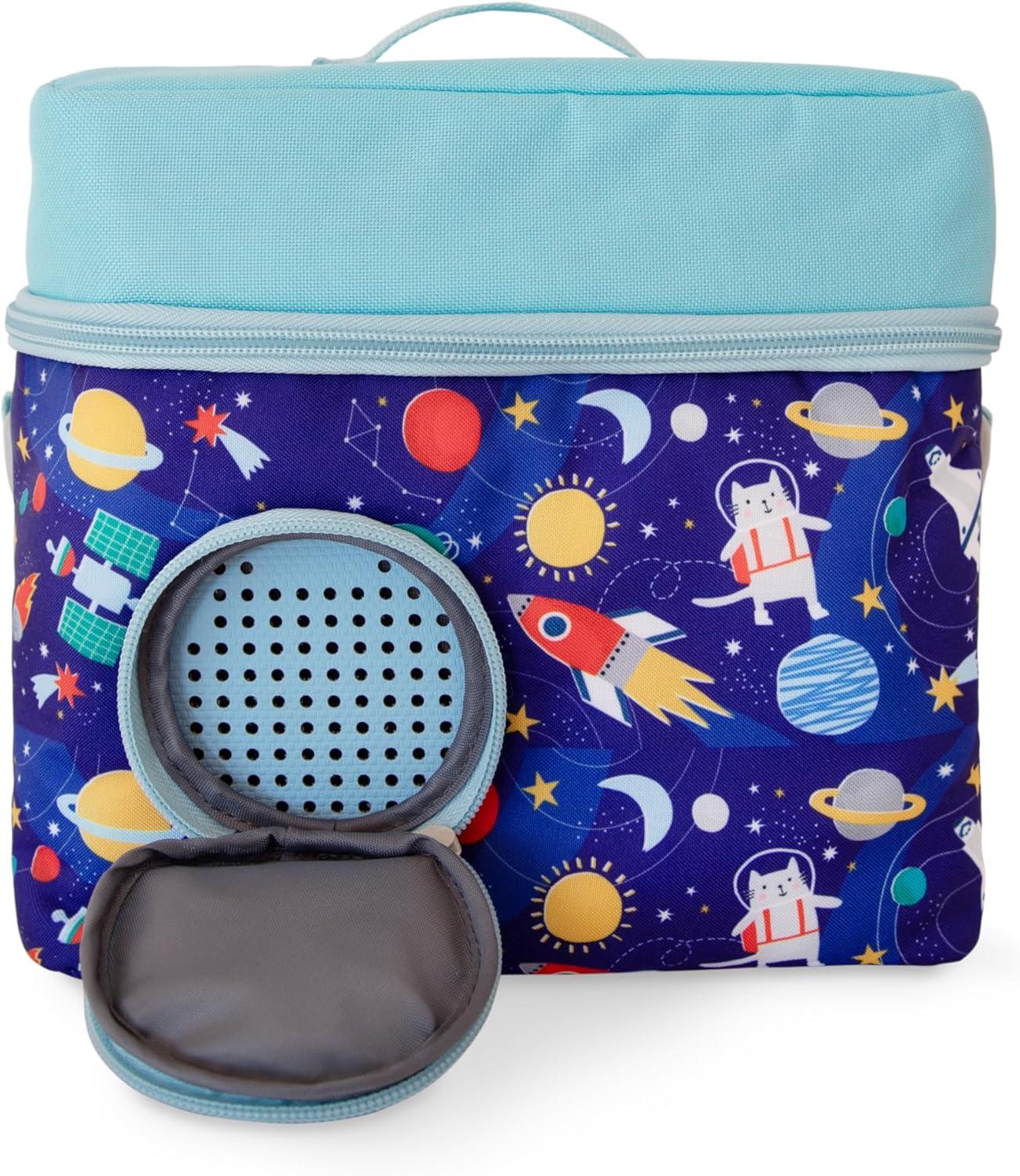 image:imageTonies Listen amp Go Travel Bag Secure Protection for your Toniebox Headphones Charging Station and 7 Characters Over the RainbowBlue Stargazing