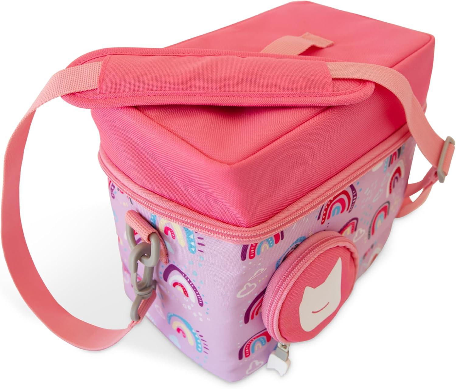 image:imageTonies Listen amp Go Travel Bag Secure Protection for your Toniebox Headphones Charging Station and 7 Characters Over the RainbowPink Over the Rainbow