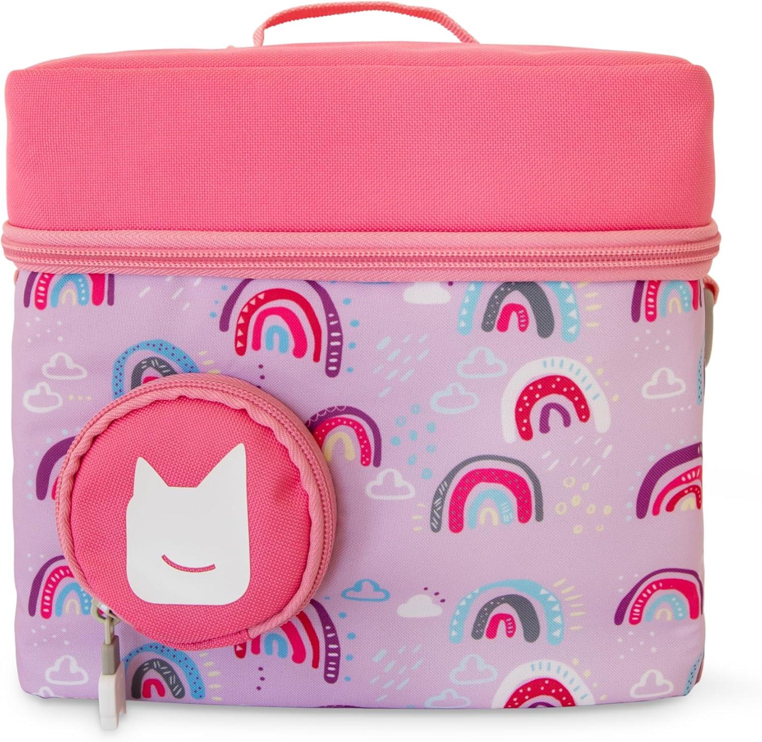 image:imageTonies Listen amp Go Travel Bag Secure Protection for your Toniebox Headphones Charging Station and 7 Characters Over the RainbowPink Over the Rainbow