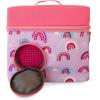 Tonies Listen & Go Travel Bag – Secure Protection for your Toniebox, Headphones, Charging Station, and 7 Characters – Over the Rainbow(Pink – Over the Rainbow)
