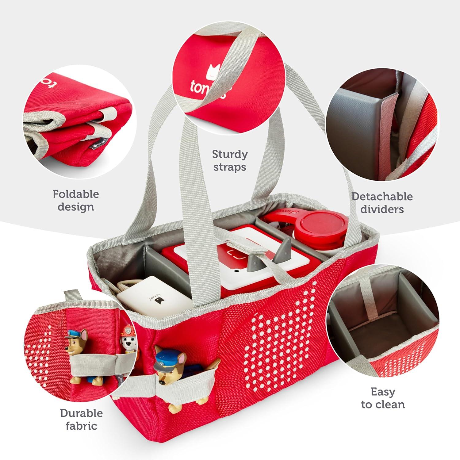image:imageTonies Travel Bag Handheld Tote Bag for your Toniebox Headphones Charging Station and 10 Characters